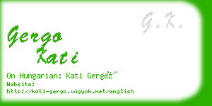 gergo kati business card